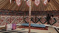 A Kazakh yurt by the museum