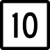 Route 10 marker