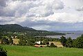 Flesvik (Mjøsstrand), Eidsvoll Looking north along the lake Mjøsa