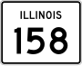 Illinois Route 158 marker