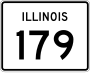 Illinois Route 179 marker