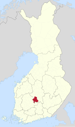 Location of Jämsä in Finland