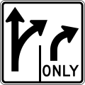 R3-8R Advance intersection lane control (two lanes) (right)