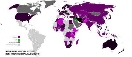 Overseas Diaspora Votes for 2017 Iranian Presidential Election