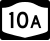 New York State Route 10A marker