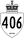 Highway 406 marker