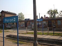 Train station in Ryjewo, Poland