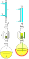 note: the still pot has been drawn too small, and should be 3 to 4 times the volume of the soxhlet chamber. Just to add one comment, would it be possible to move the water in and out points near the ends of the condensor so it would fill better. Really nice job - thanks!