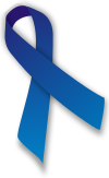 Blue awareness ribbon