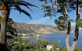 The French riviera between Beaulieu-sur-Mer and Cap-d'Ail, as seen from Saint-Jean-Cap-Ferrat