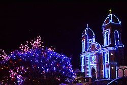 Church of Tibasosa with Christmas