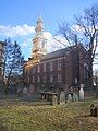 First Church of Christ (exterior) and Burying Ground, Hartford, CT, USA.