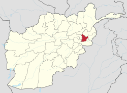 Map of Afghanistan with Laghman highlighted