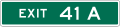 E1-5bP 1 or 2 Digit Exit Number with single letter suffix (plaque)