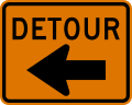 M4-9L Detour Left Arrow