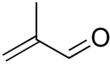 Skeletal formula of methacrolein