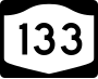 New York State Route 133 marker