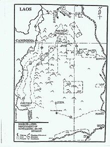 Map of 4th Division Positions in the Plei Trap Valley, March 1969.