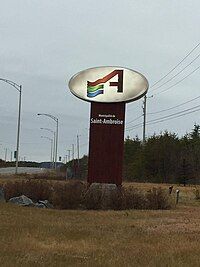 Entrance sign of Saint-Ambroise