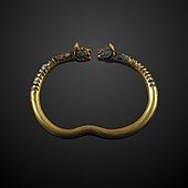 Bracelet ornated with a pair of lion heads