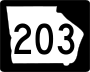 State Route 203 marker