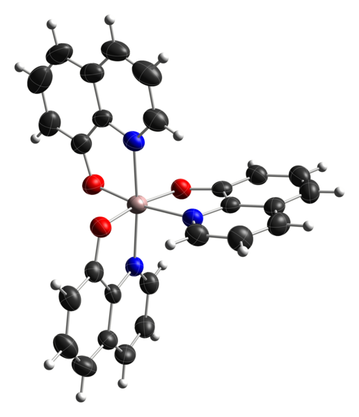 File:Mer-tris(8-hydroxyquinoline)aluminium(III)-from-xtal-2000-CM-3D-ellipsoids.png