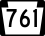 Pennsylvania Route 761 marker