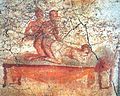 Fresco from the largest Pompeii brothel