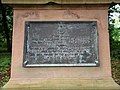 Plaque on the obelisk