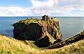 Dunnottar castle viewed from above the entry path