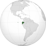 Map showing Ecuador