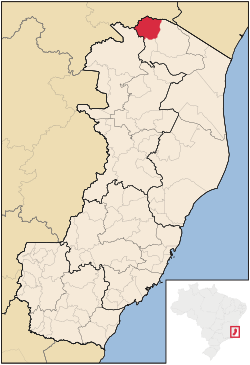 Location in the State of Espírito Santo