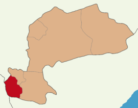 Map showing Sarıveliler District in Karaman Province