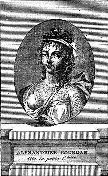 18th century engraving of Marguerite Gourdan