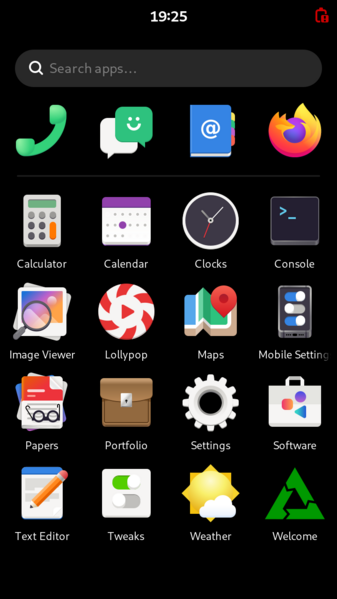 File:Phosh homescreen.png