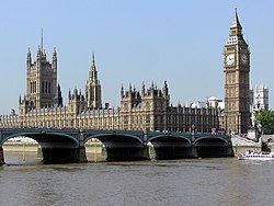 The Palace of Westminster on the River Thames