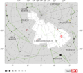 The location of NGC 1501 (circled in red)