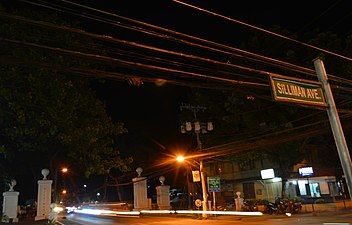 Silliman Avenue near the "Gate of Knowledge" of Silliman University