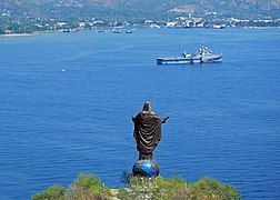 Cristo Rei of Dili atop a summit on Fatucama peninsula outside of Dili