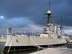 Greek cruiser Georgios Averof, only surviving example of an armoured cruiser.