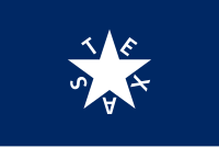 Zavala Flag This flag was the first official flag of the Republic of Texas designed by Texas Constitutional delegate, Lorenzo de Zavala, being in use as early as March 1836 which would have been the last official flag of the Texian Army.