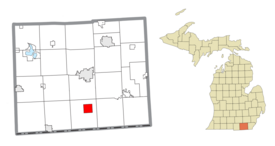 Location within Lenawee County