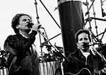 Art Garfunkel (left) and Paul Simon performing in Dublin, 1982.