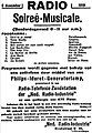 Image 29Advertisement placed on November 5, 1919 in the Nieuwe Rotterdamsche Courant, announcing PCGG's debut broadcast scheduled for the next evening. (from Radio broadcasting)