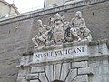 Italian inscription over entrance to the Vatican Museums.