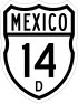 Federal Highway 14D shield