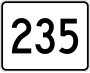 Route 235 marker