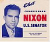 Flyer for Nixon for Senate campaign, 1950.