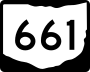 State Route 661 marker