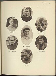 Nine of the sixteen members of the crew of the Penola.